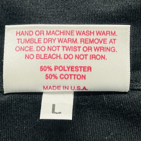 Ruffles Polyester Cotton Black Halloween Elbow Sleeve T-Shirt Women L - Picture 4 of 5